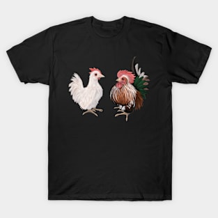 Pair of Serama Chickens T-Shirt